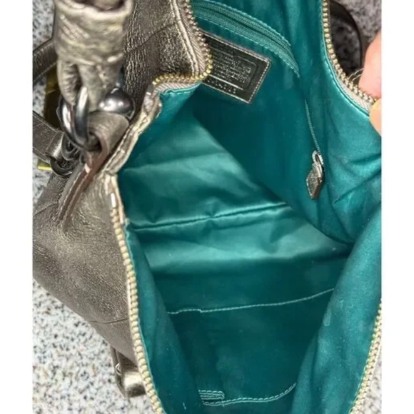 Coach Metallic Leather Kristin Hobo Shoulder Bag 14783 - Picture 9 of 10